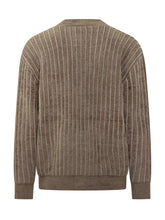 Drole de Monsieur Brown Striped Cardigan with Logo - Drole De Monsieur | $store$