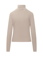 Exterior Beige Turtleneck with Sequins - Exterior | $store$