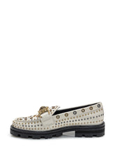 Kurt Geiger White Leather Loafer with Studs - Fall/Winter 25 | $store$