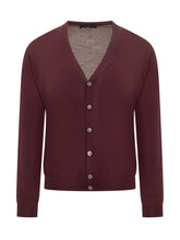 Filippo De Laurentiis Bordeaux Wool Cardigan - Fall/Winter 25 | $store$