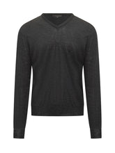 Filippo De Laurentiis Grey Wool V-Neck Sweater - Fall/Winter 25 | $store$