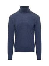 Filippo De Laurentiis Blue Wool Turtleneck - Fall/Winter 25 | $store$