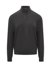 Filippo De Laurentiis Grey Wool Half-Zip Sweater - Fall/Winter 25 | $store$
