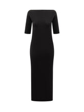 Abito Alpha Studio Nero con Scollo a Barca - Alpha Studio | $store$