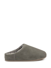 UGG Pantofole in Suede Grigio con Interno in Shearling - Donna | $store$