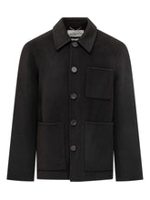 Amaranto black wool jacket with front pockets - Amaranto | $store$