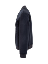 Amaranto Blue Wool Bomber with Zip - Amaranto | $store$