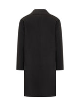 Amaranto Black Wool Coat with Classic Lapels - Amaranto | $store$