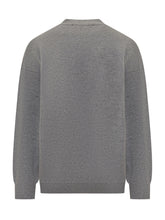 Amaranto Grey Crewneck Sweater with X Detail - Amaranto | $store$