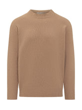 Amaranto Camel Wool Crewneck Sweater - Amaranto | $store$