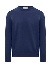 Amaranto Blue Wool Crew Neck Sweater - Amaranto | $store$