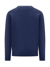 Amaranto Blue Wool Crew Neck Sweater - Amaranto | $store$