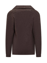 Amaranto Brown Cable Knit Cardigan with Buttons - Amaranto | $store$