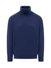 Amaranto Blue Wool Turtleneck - Amaranto | $store$