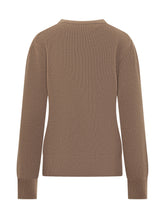 Maglione Burberry Marrone con Logo Cavaliere - Burberry | $store$