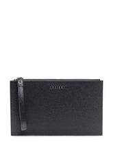 Orciani Pochette in Pelle Nera Martellata - EXTRA EXCLUSIVE MAN | $store$