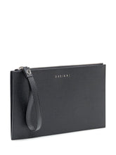 Orciani Pochette in Pelle Nera Martellata - EXTRA EXCLUSIVE MAN | $store$