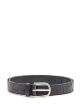 Orciani Cintura in Pelle Nera Effetto Coccodrillo - EXTRA EXCLUSIVE MAN | $store$