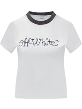 Off-White T-Shirt Bianca con Ricamo Logo - Donna | $store$