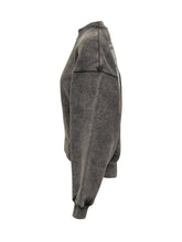 Off-White Felpa Nera Effetto Washed con Logo - COLLEZIONE TEAM EC | $store$