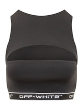 Off-White Top Cut Out Nero con Logo - Donna | $store$