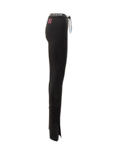Off-White Leggings Neri con Logo e Spacchi Frontali - Donna | $store$
