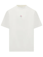Alberto Bresci White T-shirt with Unicorn Embroidery - Alberto Bresci x Beefbar | $store$