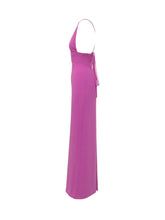 Solace London Fuchsia Long Dress With Crossed Straps - Fall/Winter 25 | $store$