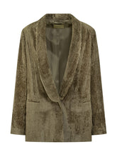 Monom\u00EC Green Corduroy Velvet Blazer - COLLEZIONE TEAM EC | $store$