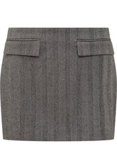 Ferragamo Grey Wool Mini Skirt - Fall/Winter 25 | $store$