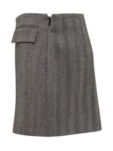 Ferragamo Grey Wool Mini Skirt - Fall/Winter 25 | $store$