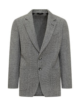 Grey Wool Jacket with Chevron Pattern Tom Ford - EXTRA EXCLUSIVE MAN | $store$