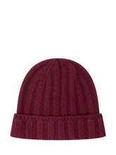 Vanis\u00E8 Bordeaux Ribbed Wool Beanie - Fall/Winter 25 | $store$