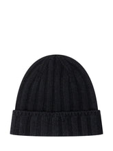 Vanis\u00E8 Black Ribbed Wool Beanie - Fall/Winter 25 | $store$