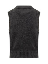 Ganni Wool Vest with Floral and Logo Design - EXTRA EXCLUSIVE WOMAN | $store$