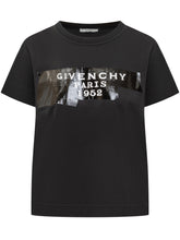 Givenchy Black T-Shirt with Paris 1952 Logo - EXTRA EXCLUSIVE WOMAN | $store$