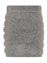 Pinko Wool Mini Skirt with Rhinestones - EXTRA EXCLUSIVE WOMAN | $store$