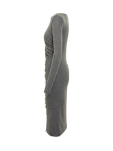 Pinko Grey Draped Dress with Side Zip - COLLEZIONE TEAM EC | $store$