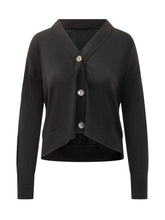 Naga Black Cardigan with Contrast Buttons - COLLEZIONE TEAM EC | $store$