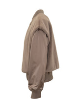 Bomber in Misto Lana con Inserti in Raso Boss - Boss | $store$