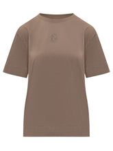 T-shirt Taupe con Logo Strass Boss - Boss | $store$