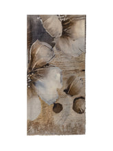 D'Aniello Scarf with Beige Maxi Flowers - COLLEZIONE TEAM EC | $store$