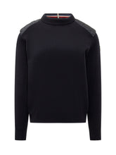 Maglia Blu con Spalle Trapuntate Moncler Grenoble - Fall/Winter 25 | $store$