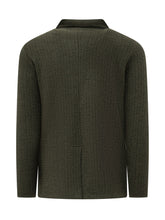 Giacca Albarena in Maglia Verde con Motivo Spigato - Albarena | $store$
