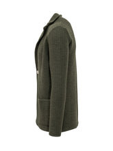 Giacca Albarena in Maglia Verde con Motivo Spigato - Albarena | $store$