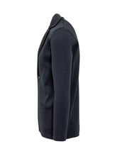Giacca Albanera Blu In Maglia Con Bottoni - Albarena | $store$