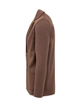 Giacca Albanera Marrone In Maglia Con Bottoni - Albarena | $store$