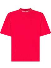 Palm Angels Red Logo Crewneck T-Shirt - COLLEZIONE TEAM EC | $store$