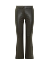 Max Mara Studio Black Leather Bootcut Pants - EXTRA EXCLUSIVE WOMAN | $store$