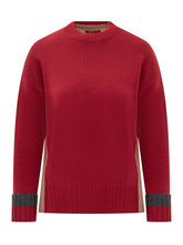 Quilisia Red Sweater with Contrast Cuffs - COLLEZIONE TEAM EC | $store$
